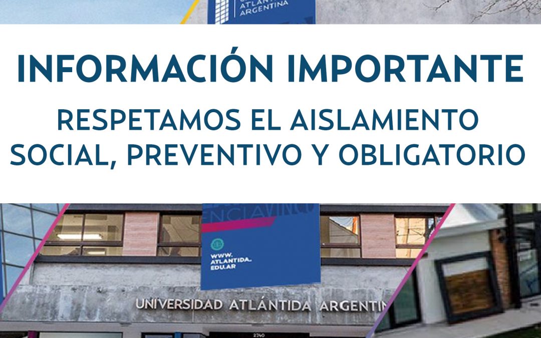 • Respetamos el aislamiento social, preventivo y obligatorio